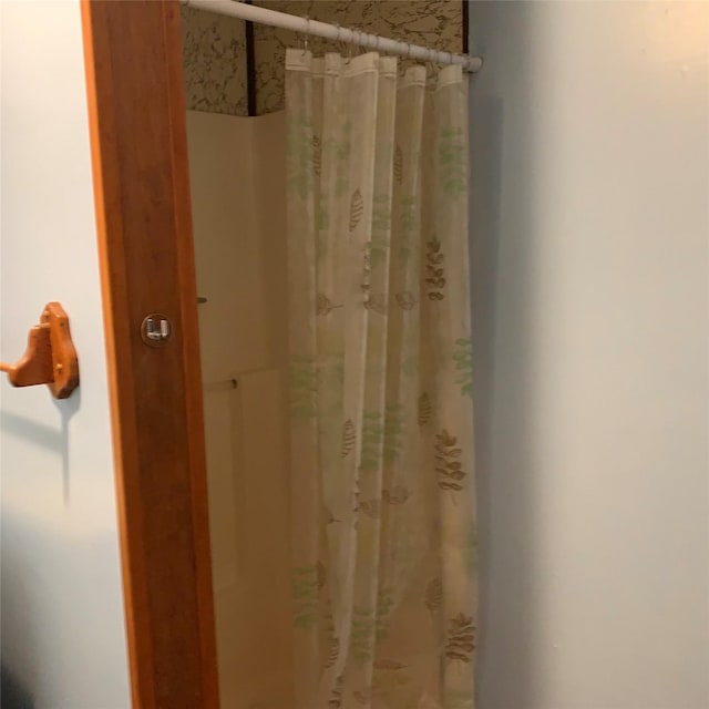 324 Persimmon Rd, Onalaska, TX 77360 - bathroom with a shower with curtain