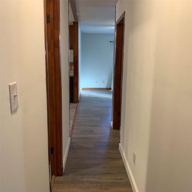 324 Persimmon Rd, Onalaska, TX 77360 - hall featuring wood finished floors and baseboards