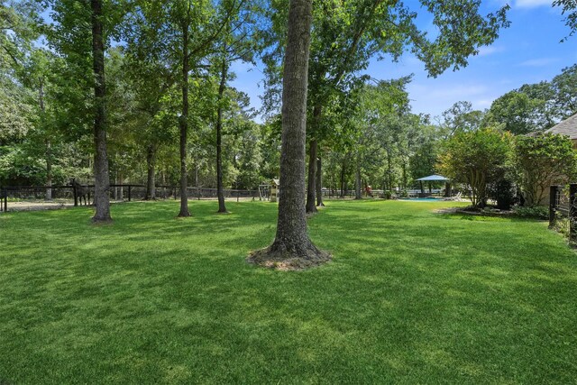 711 Valley Commons Dr, Huffman, TX 77336 - view of yard with a gazebo