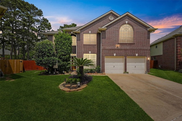 17150 Mountain Crest Dr, Spring, TX 77379 - traditional-style house with an attached garage, driveway, and brick siding