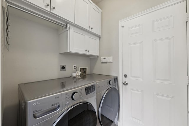 17150 Mountain Crest Dr, Spring, TX 77379 - clothes washing area featuring cabinet space and independent washer and dryer