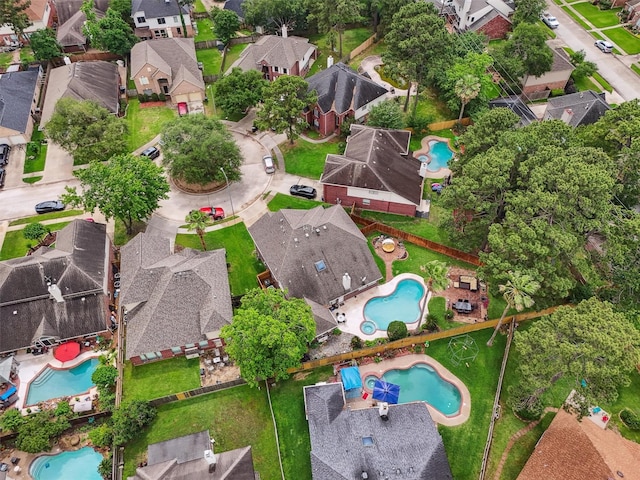 17150 Mountain Crest Dr, Spring, TX 77379 - aerial view of residential area featuring a pool