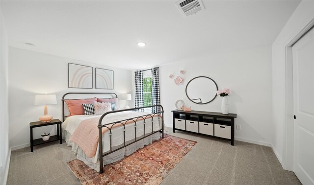 106 Kickapoo Dr, Anahuac, TX 77514 - carpeted bedroom with baseboards and recessed lighting