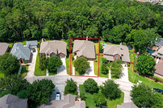 27506 Colin Springs Ln, Spring, TX 77386 - aerial perspective of suburban area featuring property boundaries highlighted