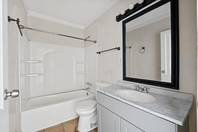 1922 Des Jardines St, Houston, TX 77023 - full bathroom with toilet, tile patterned floors, vanity, and shower / bathtub combination