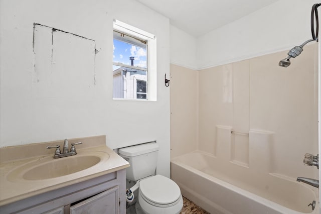 1922 Des Jardines St, Houston, TX 77023 - bathroom with toilet, vanity, and  shower combination