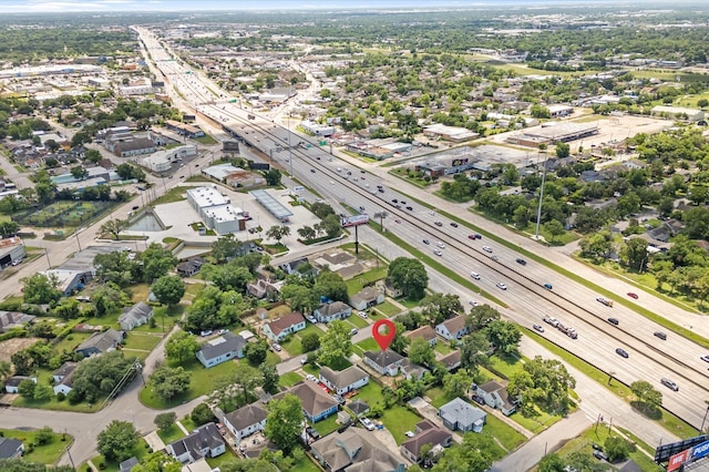 1922 Des Jardines St, Houston, TX 77023 - aerial overview of property's location featuring a major roadway