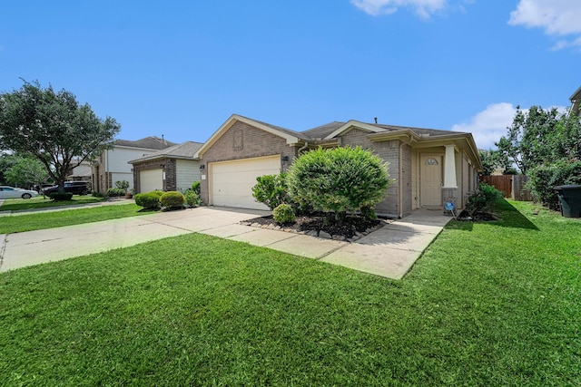 22327 Albee Dr, Katy, TX 77449 - view of front of house featuring brick siding, an attached garage, and concrete driveway