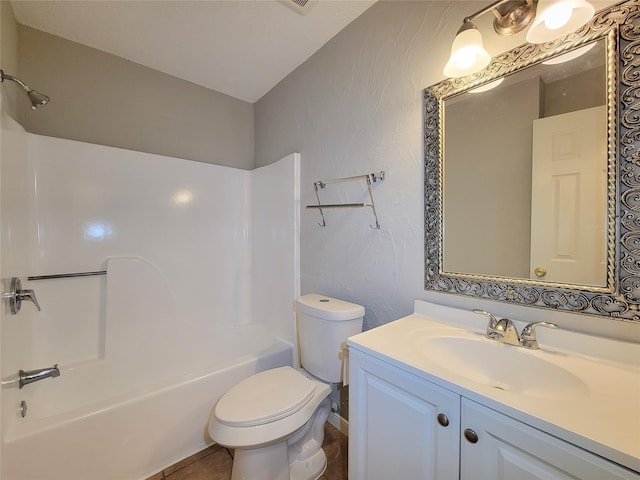 6722 Loch Bruceray Dr, Houston, TX 77084 - bathroom with shower / tub combination, toilet, and vanity