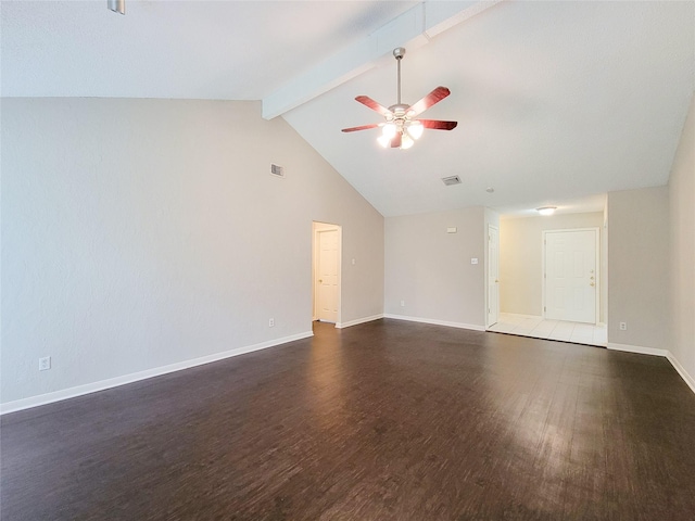 6722 Loch Bruceray Dr, Houston, TX 77084 - unfurnished living room with ceiling fan, wood finished floors, and baseboards