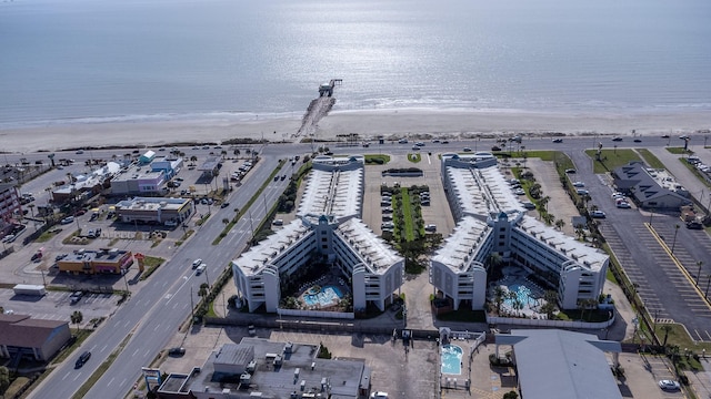 6102 Seawall Blvd Unit 140, Galveston, TX 77551 - bird's eye view of expansive coastline and a pool area