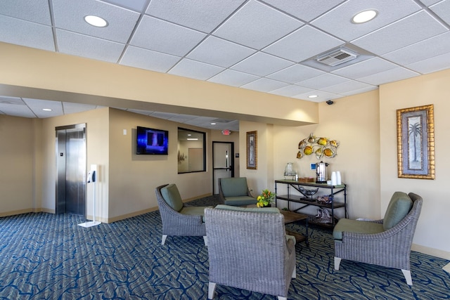 6102 Seawall Blvd Unit 140, Galveston, TX 77551 - lobby featuring a paneled ceiling and recessed lighting