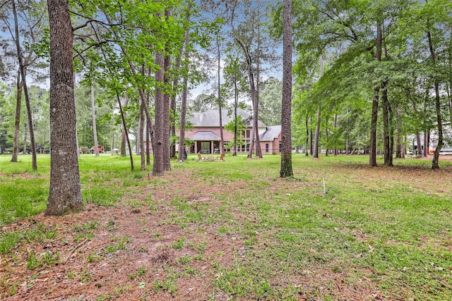 view of grassy yard featuring a gazebo