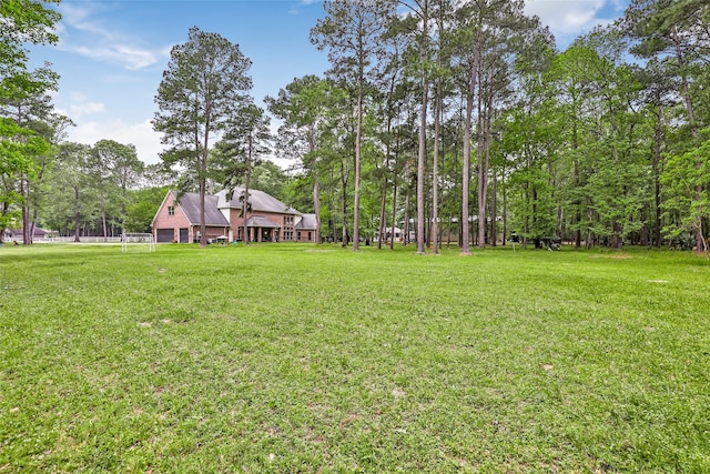 view of green lawn