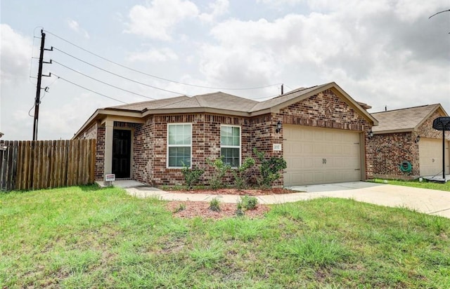 2037 Mule Rdg, Katy, TX 77493 - ranch-style home featuring brick siding, an attached garage, and driveway