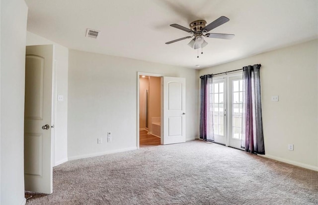 2037 Mule Rdg, Katy, TX 77493 - carpeted spare room featuring a ceiling fan and baseboards