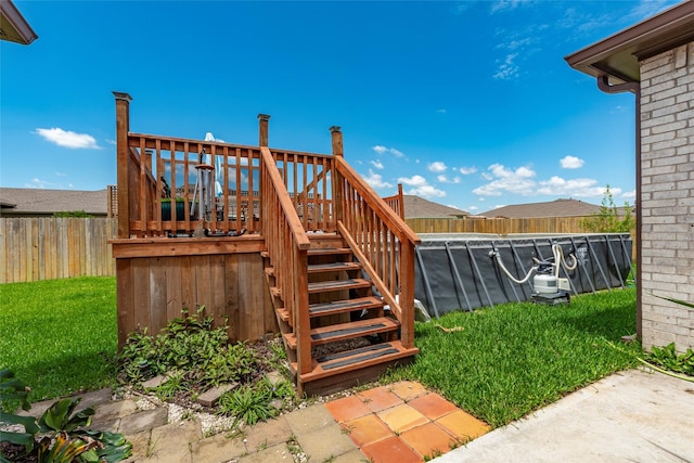 3314 Bastian Rd, Dickinson, TX 77539 - fenced backyard with stairs