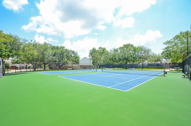 415 Wild Peach Pl, Missouri City, TX 77459 - view of tennis court featuring fence