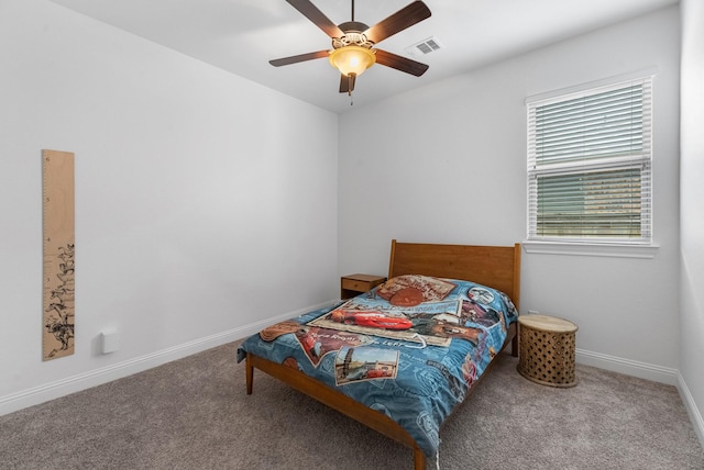 1810 Evergreen Bay Ln, Katy, TX 77494 - bedroom with carpet, baseboards, and a ceiling fan