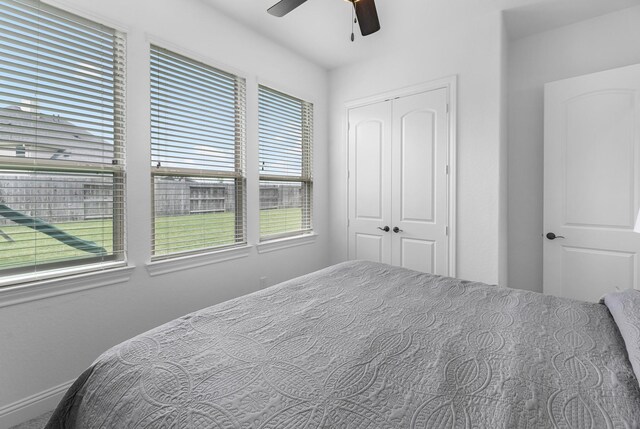 1810 Evergreen Bay Ln, Katy, TX 77494 - bedroom featuring a closet and ceiling fan