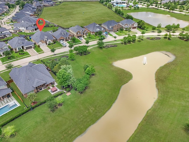 1810 Evergreen Bay Ln, Katy, TX 77494 - aerial view of property and surrounding area with nearby suburban area and a nearby body of water