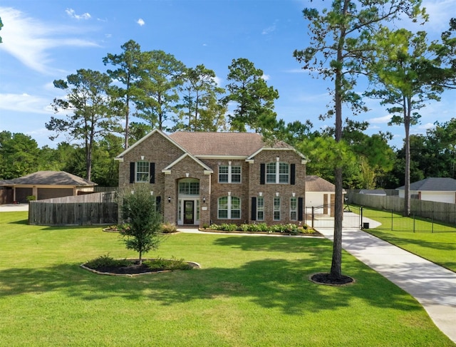 14414 Spring Mountain Dr, Tomball, TX 77377 - view of front of house featuring brick siding and a gate