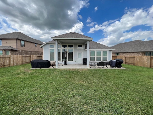 7426 Water Glen Ln, Manvel, TX 77578 - back of property with a patio and a shingled roof