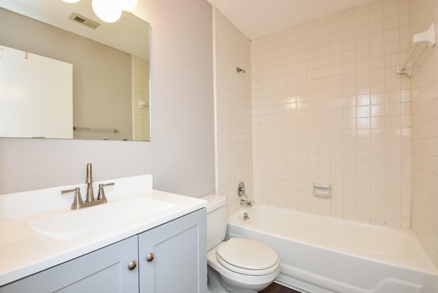 5809 Village Forest Ct, Houston, TX 77092 - bathroom with toilet, bathing tub / shower combination, and vanity