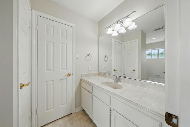 4027 Austin Meadow Dr, Sugar Land, TX 77479 - bathroom with vanity and baseboards