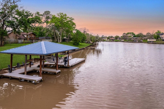 20316 County Road 510b, Brazoria, TX 77422 - dock area with a water view and boat lift