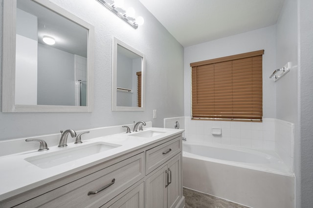 4523 Bridgevillage Dr, Spring, TX 77373 - full bath with double vanity and a bath