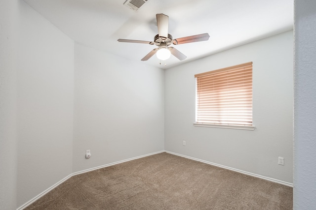 4523 Bridgevillage Dr, Spring, TX 77373 - spare room featuring carpet floors, a ceiling fan, and baseboards