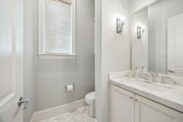 3912 Browning St, West University Place, TX 77005 - bathroom featuring baseboards, toilet, and vanity