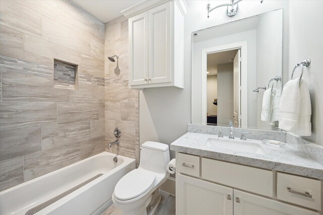 3912 Browning St, West University Place, TX 77005 - full bathroom with toilet, shower / tub combination, and vanity