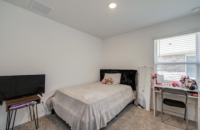 view of carpeted bedroom