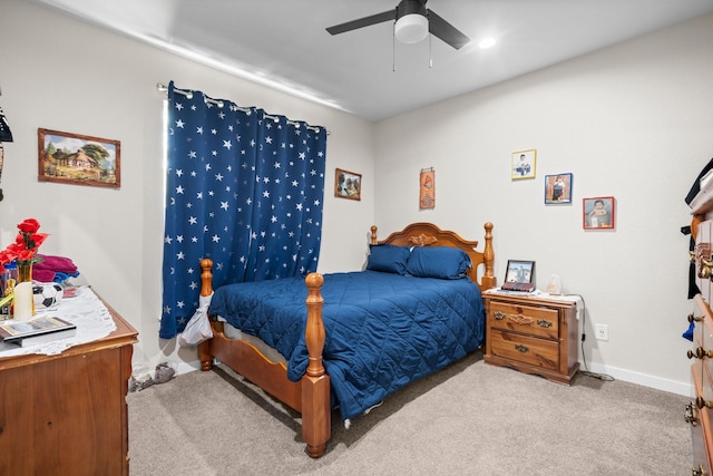 16709 W Rayburn Dr, Conroe, TX 77302 - carpeted bedroom featuring ceiling fan and baseboards