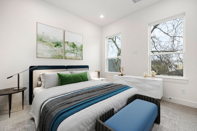 747 Dumble St, Houston, TX 77023 - carpeted bedroom featuring baseboards and recessed lighting