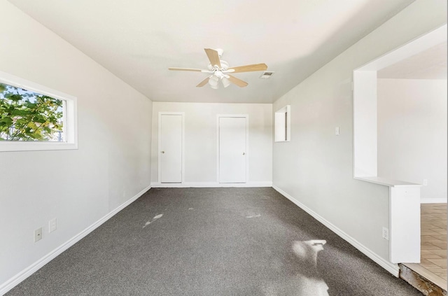 4637 Carmen St, Houston, TX 77051 - unfurnished bedroom with baseboards, carpet, and a ceiling fan