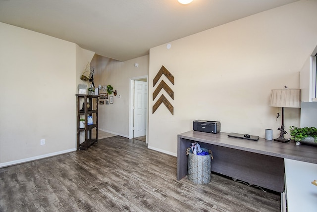 12513 Canyon Hill Dr, Willis, TX 77318 - office area with wood finished floors and baseboards