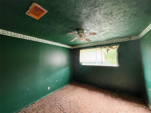 40736 Jozwiak Ln, Hempstead, TX 77445 - empty room featuring a ceiling fan and a textured ceiling