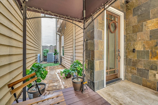 2010 Sabine St, Houston, TX 77007 - view of exterior entry featuring central air condition unit