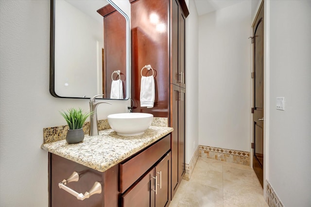 2010 Sabine St, Houston, TX 77007 - bathroom featuring vanity and tile patterned floors