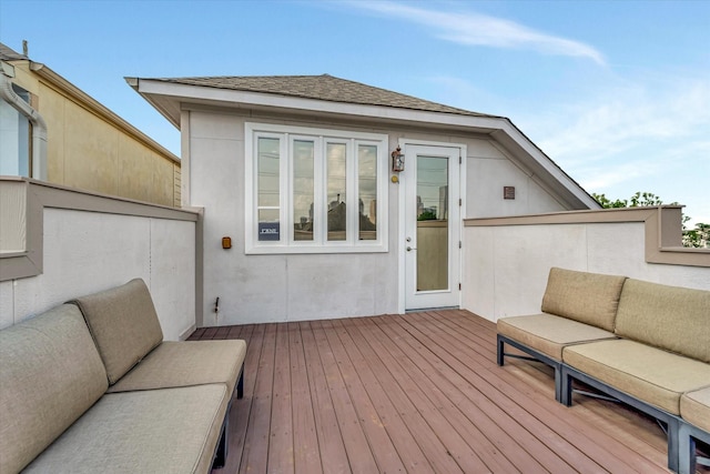 2010 Sabine St, Houston, TX 77007 - wooden deck featuring an outdoor living space