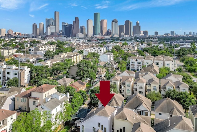 2010 Sabine St, Houston, TX 77007 - bird's eye view of a skyline view