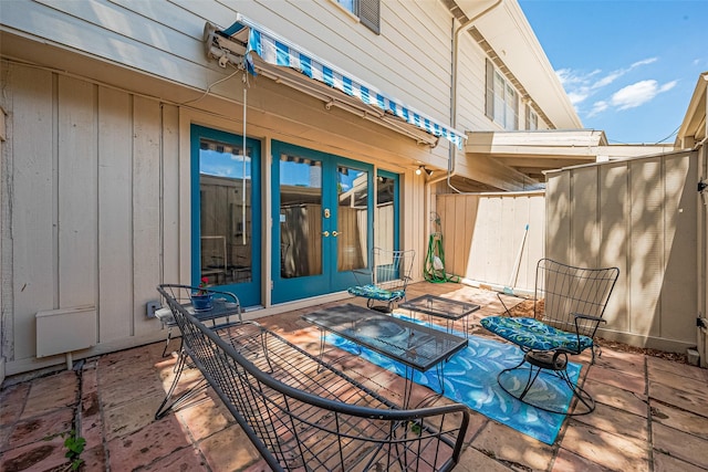 view of patio with french doors