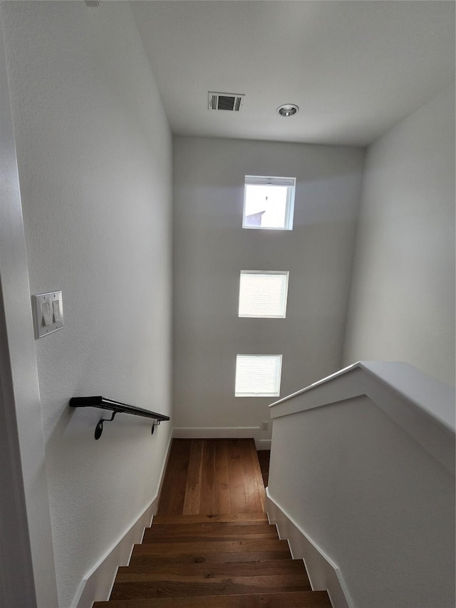 3308 Cardinal Crest Ln, Houston, TX 77080 - stairs featuring wood-type flooring and baseboards