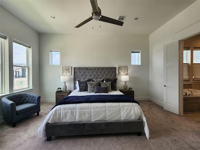 3308 Cardinal Crest Ln, Houston, TX 77080 - carpeted bedroom featuring baseboards and a ceiling fan