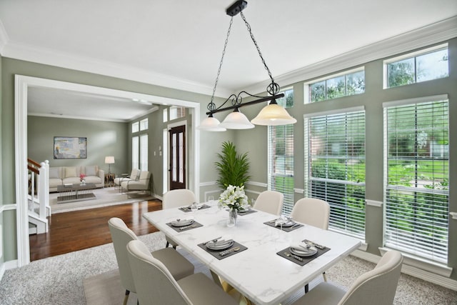 4011 N Water Iris Ct, Houston, TX 77059 - dining space with plenty of natural light and ornamental molding