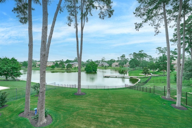 13606 Oak Harbor Bnd, Cypress, TX 77429 - view of yard with a water view