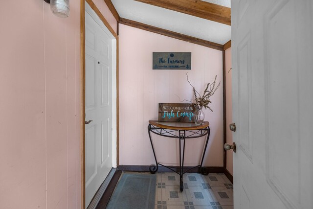 518 Marine Way, Freeport, TX 77541 - doorway to outside featuring dark floors and baseboards